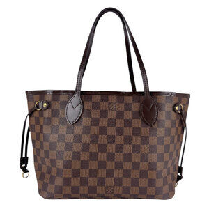 LOUIS VUITTON Authentic Brown Damier Canvas Neverfull PM Bag